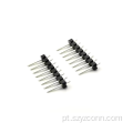 Cabeçalho de pino de 3,5 mm de fileira única reta 8P
